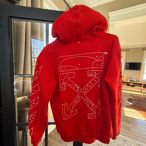 OFF-WHITE red hoodie - Picture 3 of 7